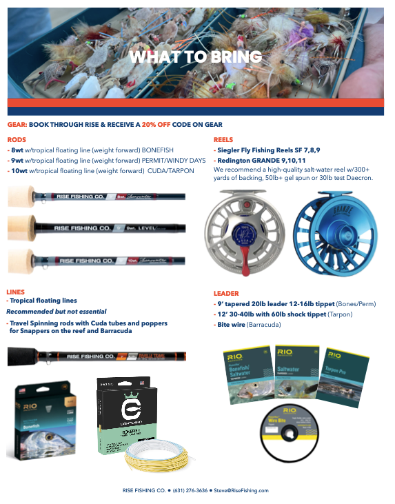 Rise fishing co fly fishing trip to Bahamas what gear to bring