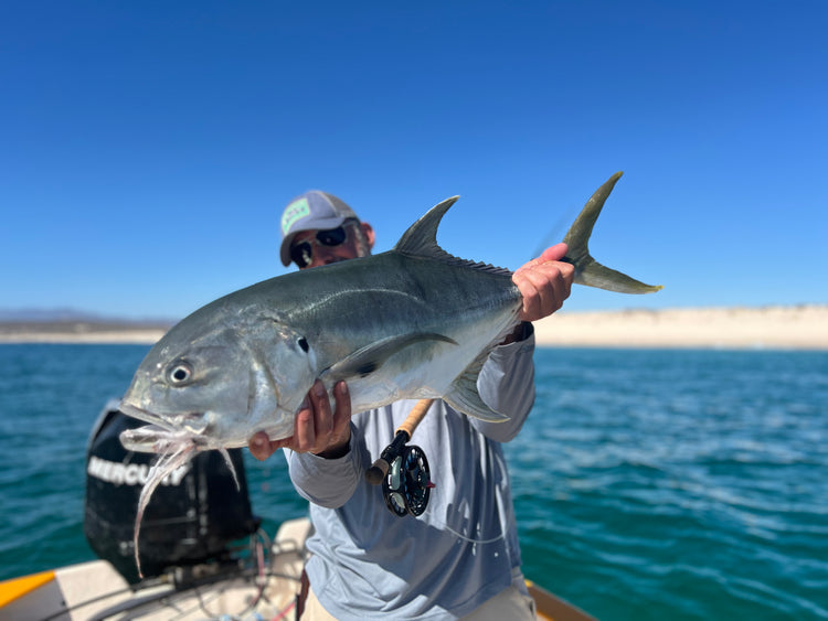 Rise Fishing co fly fishing trip to Baja Mexico 12wt fly rod jack