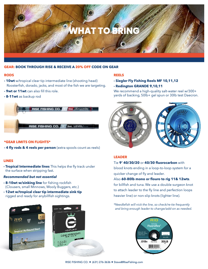 rise fishing co fly fishing trip to Baja Mexico what to bring