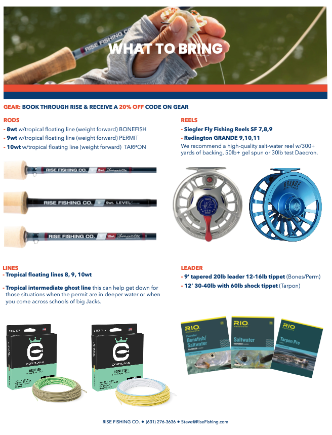 rise fishing co fly fishing trip to Belize what gear to bring