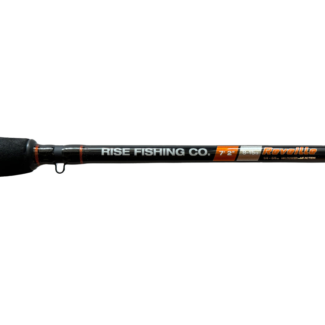Rise fishing co medium tackle one piece spinning rod reveille 