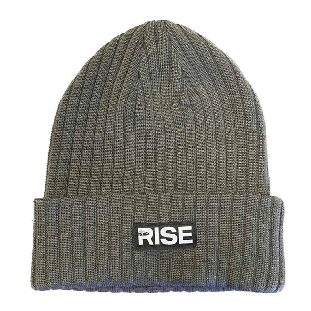 rise fishing co carbon wool knit beanie