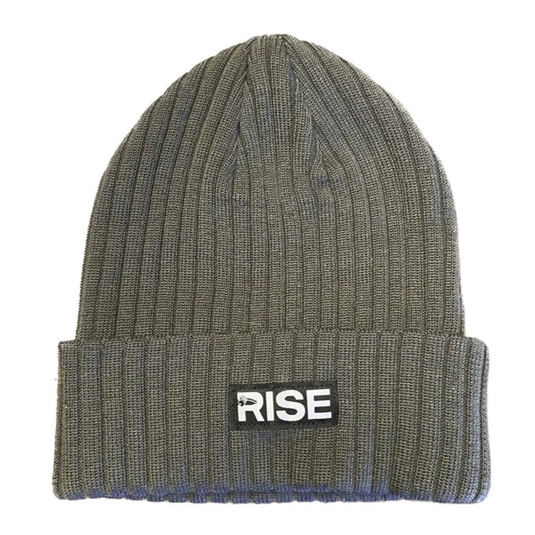 rise fishing co carbon wool knit beanie